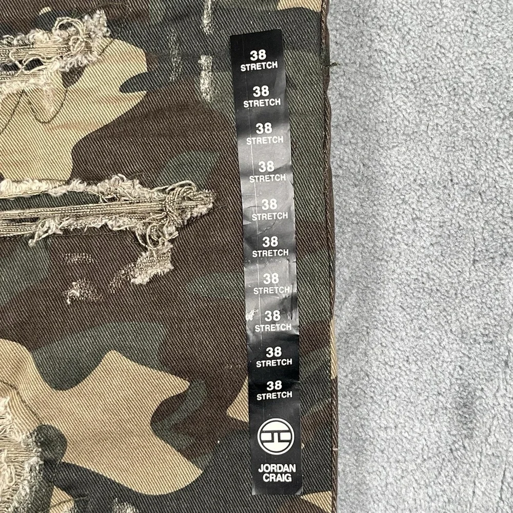NWT Jordan Craig Tulsa Camo Shorts Men's Distressed Size 38